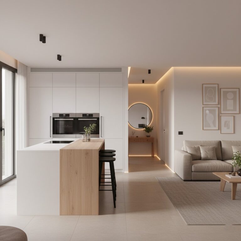 Integrar salón, cocina y pasillo: ideas y claves